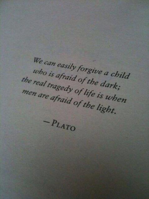 Plato on fear of light