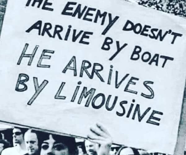 The enemy does not arrive by boat