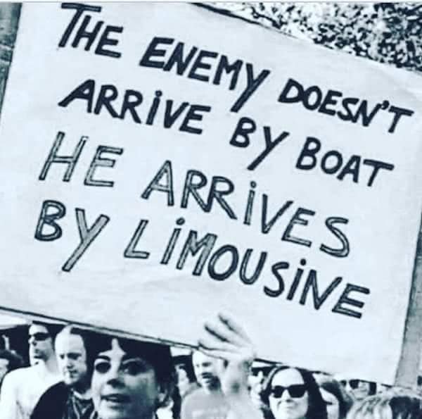 The enemy does not arrive by boat