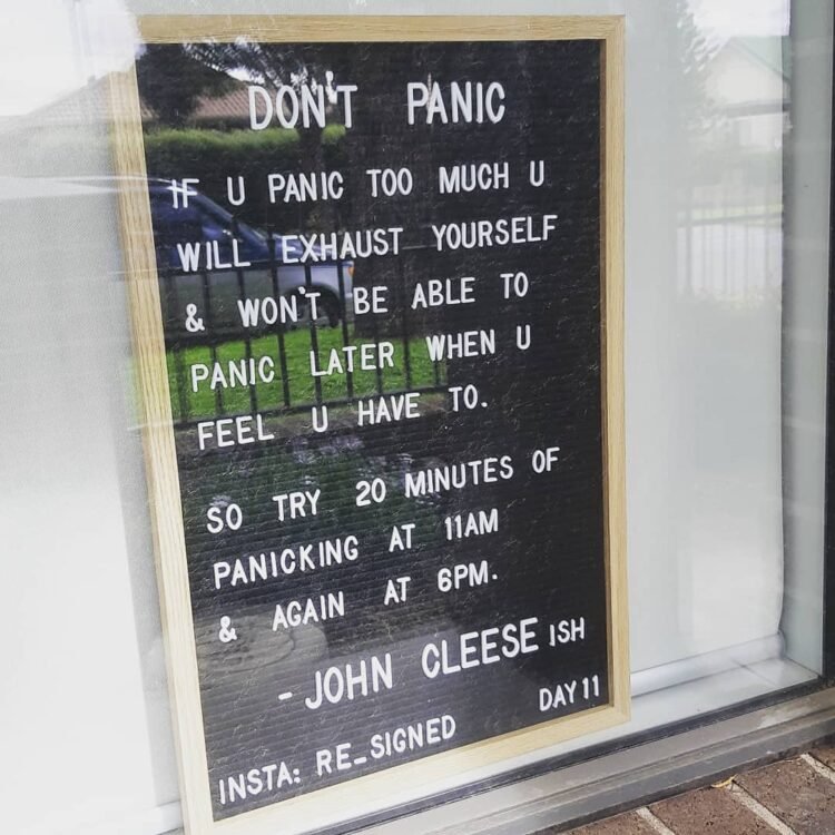 Funny quote about panic