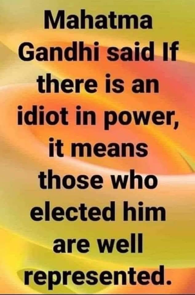 If there is an idiot in power